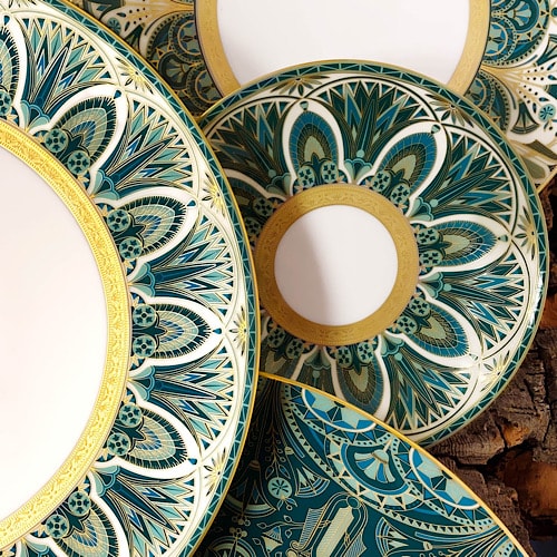 Haviland, Rêves du Nil Gold, Dinner plates with large rim, set of 2