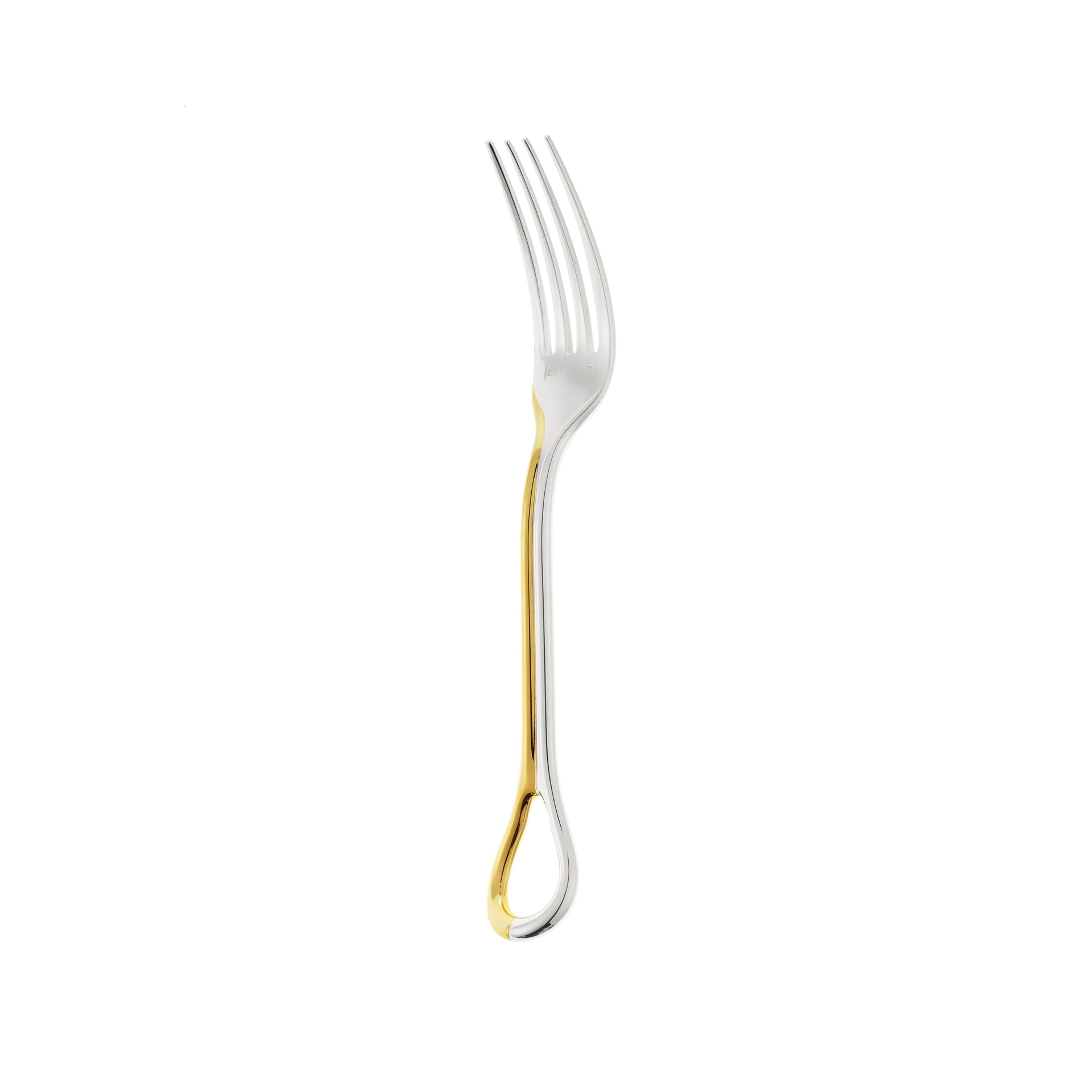 Christofle, Carrousel, silver plated, Dinner fork, partially gilded