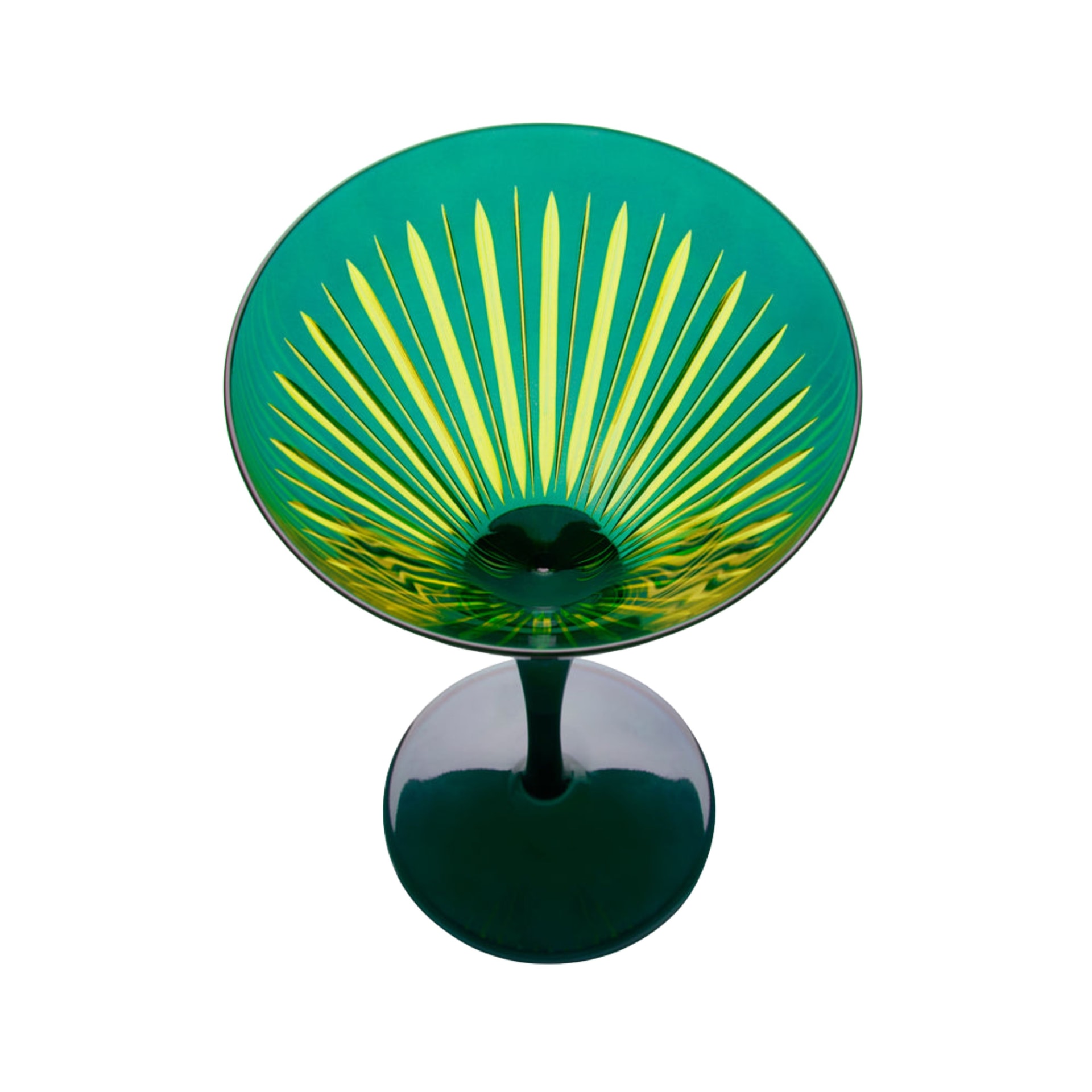 L'Objet, Prism, Set of 4 martini glasses, green
