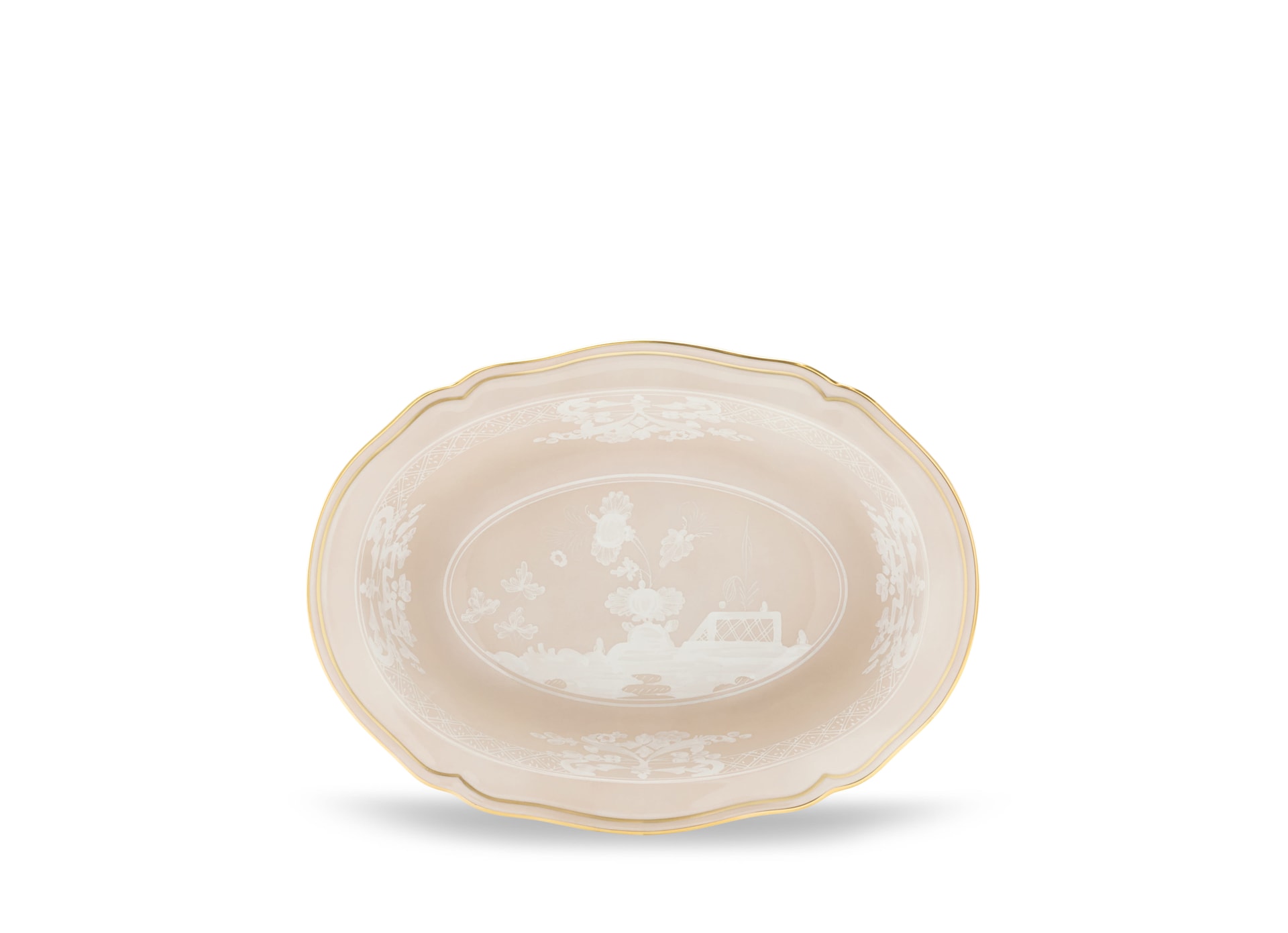 Ginori 1735, Oriente Italiano Castagna & Meringa, Oval bowl