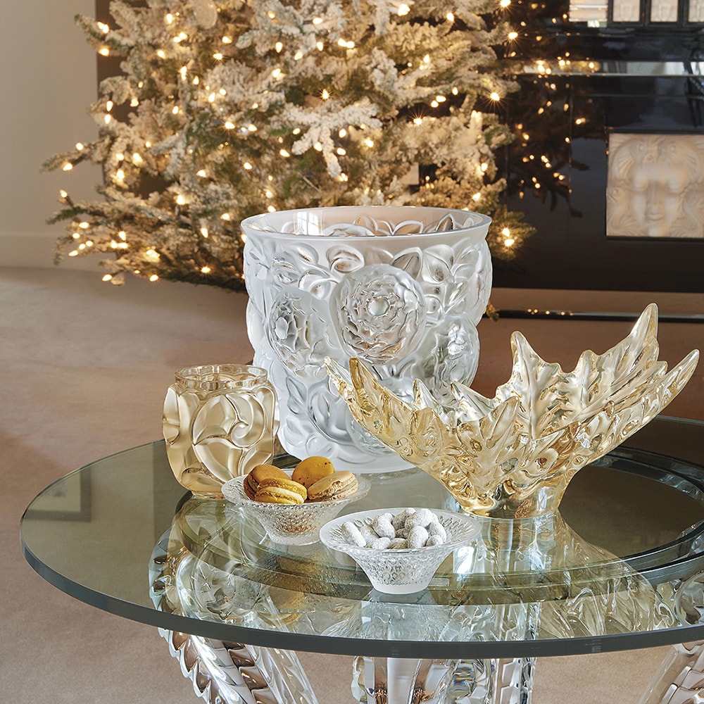 Lalique, Champs-Elysées bowls, Bowl, gold luster