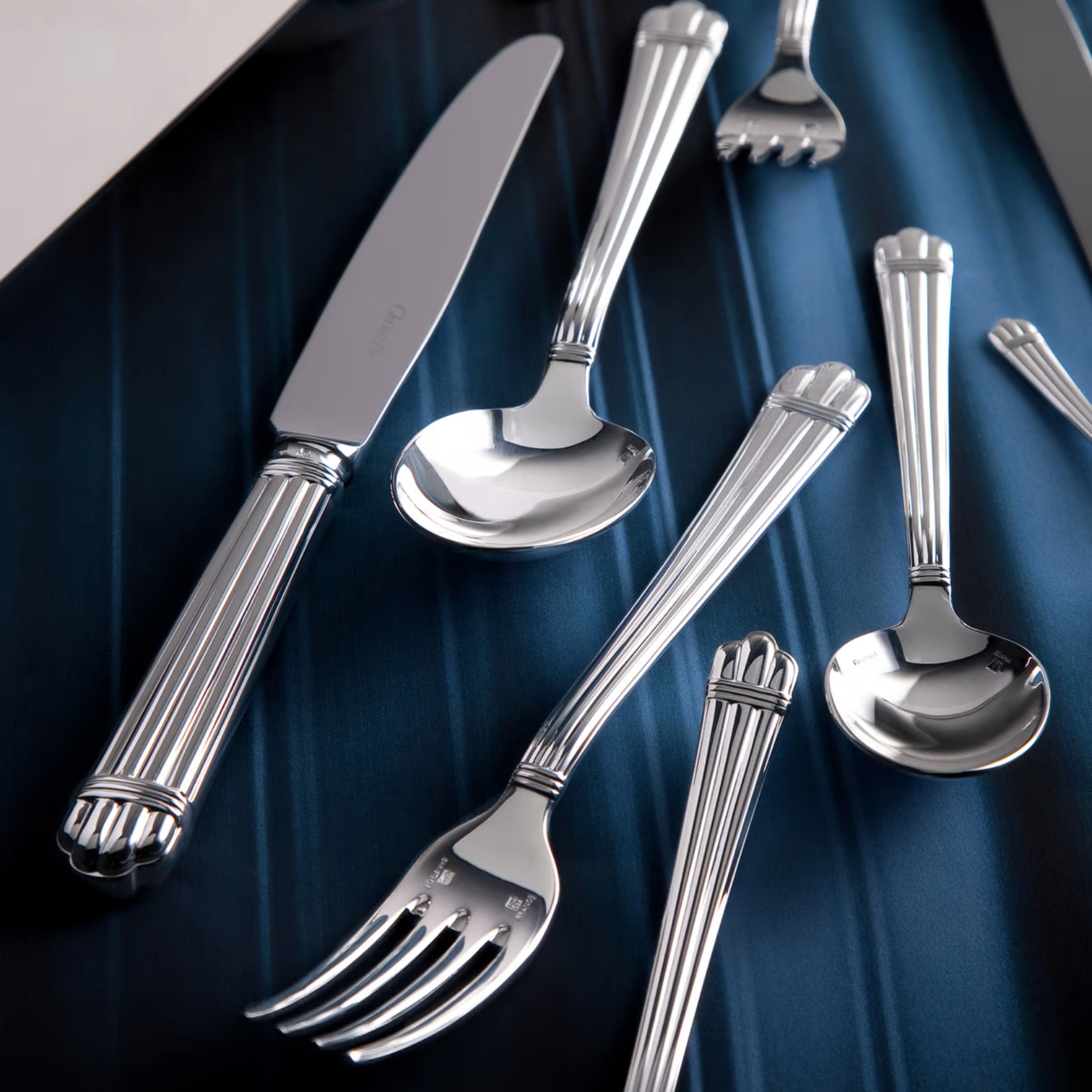 Christofle, Aria cutlery, sterling silver, Salad Serving Spoon
