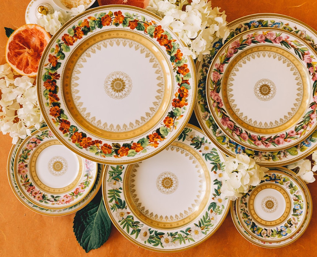 Bernardaud, Botanique, Dinner plate, morning glory