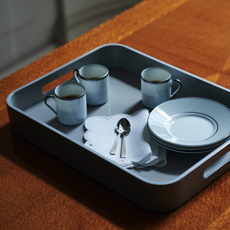Von Gern Home, Trays and boxes, Large tray, silver & gray