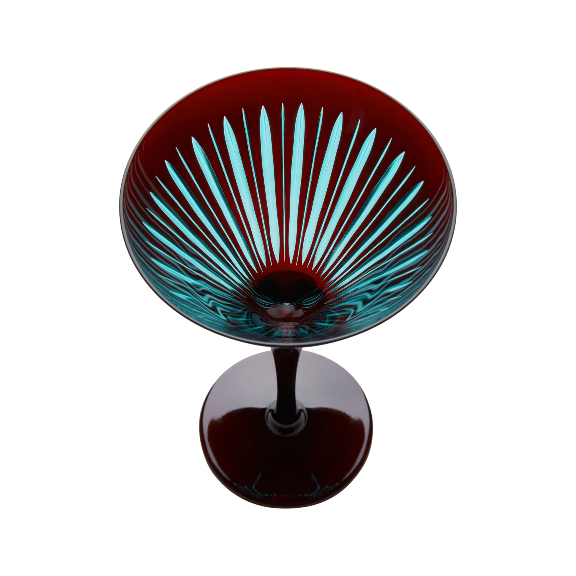 L'Objet, Prism, Set of 4 martini glasses, bordeaux