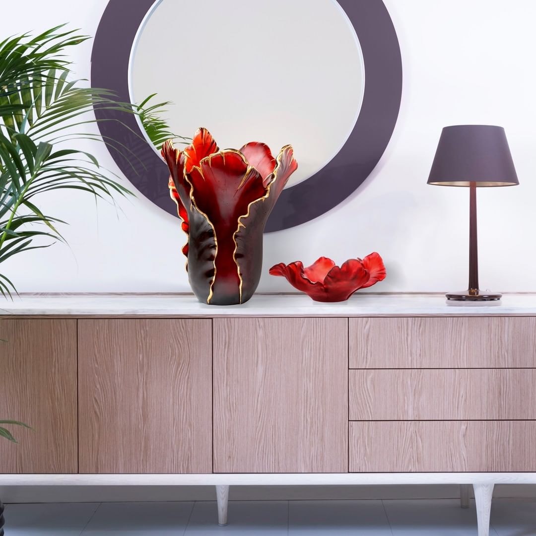 Daum, Tulipe bowls, Red bowl