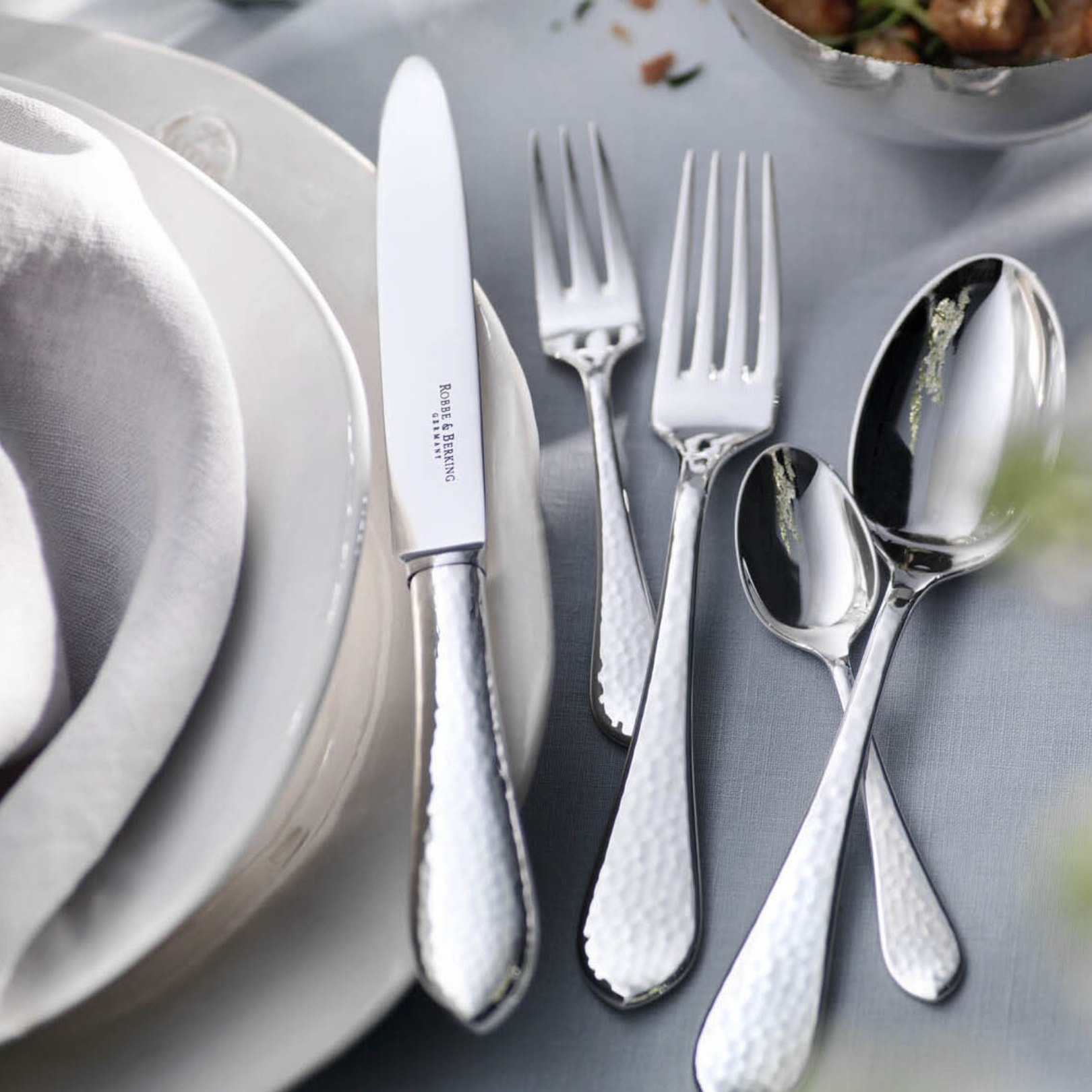 Robbe & Berking, Martelé cutlery, Silver plated, Sugar spoon