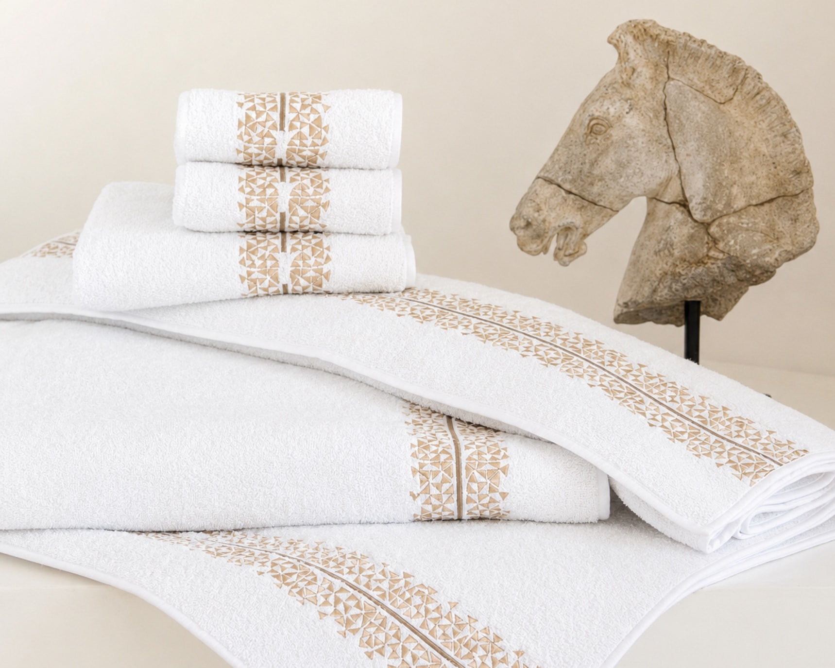 Jesurum, Masai towels, Beige, Face Towel
