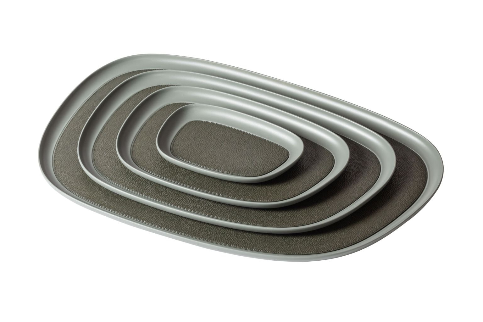 Giobagnara, Maris aluminium trays by Kelly Wearstler, Extra large rectangular tray, cypress