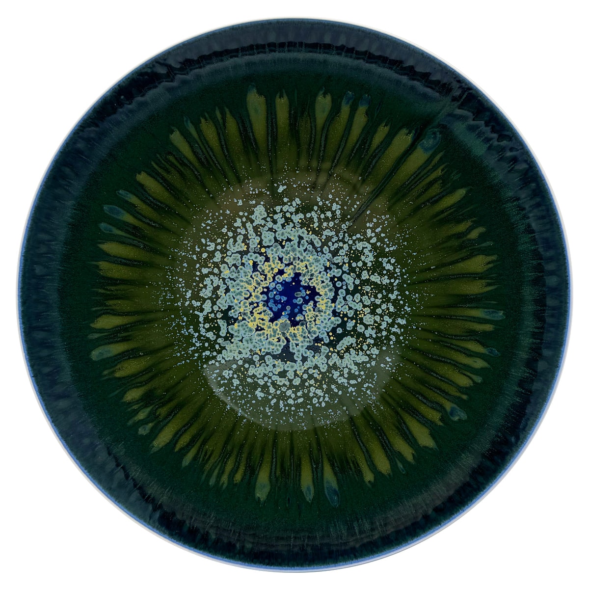 Jaune de Chrome, Cyclone, Flat round dish, maxi