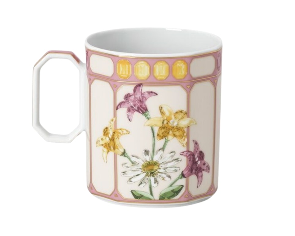 Rosenthal, Swarovski Idyllia, Mug, finch pink