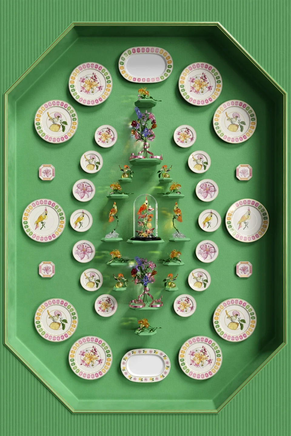 Rosenthal, Swarovski Idyllia, Wall plate, lily