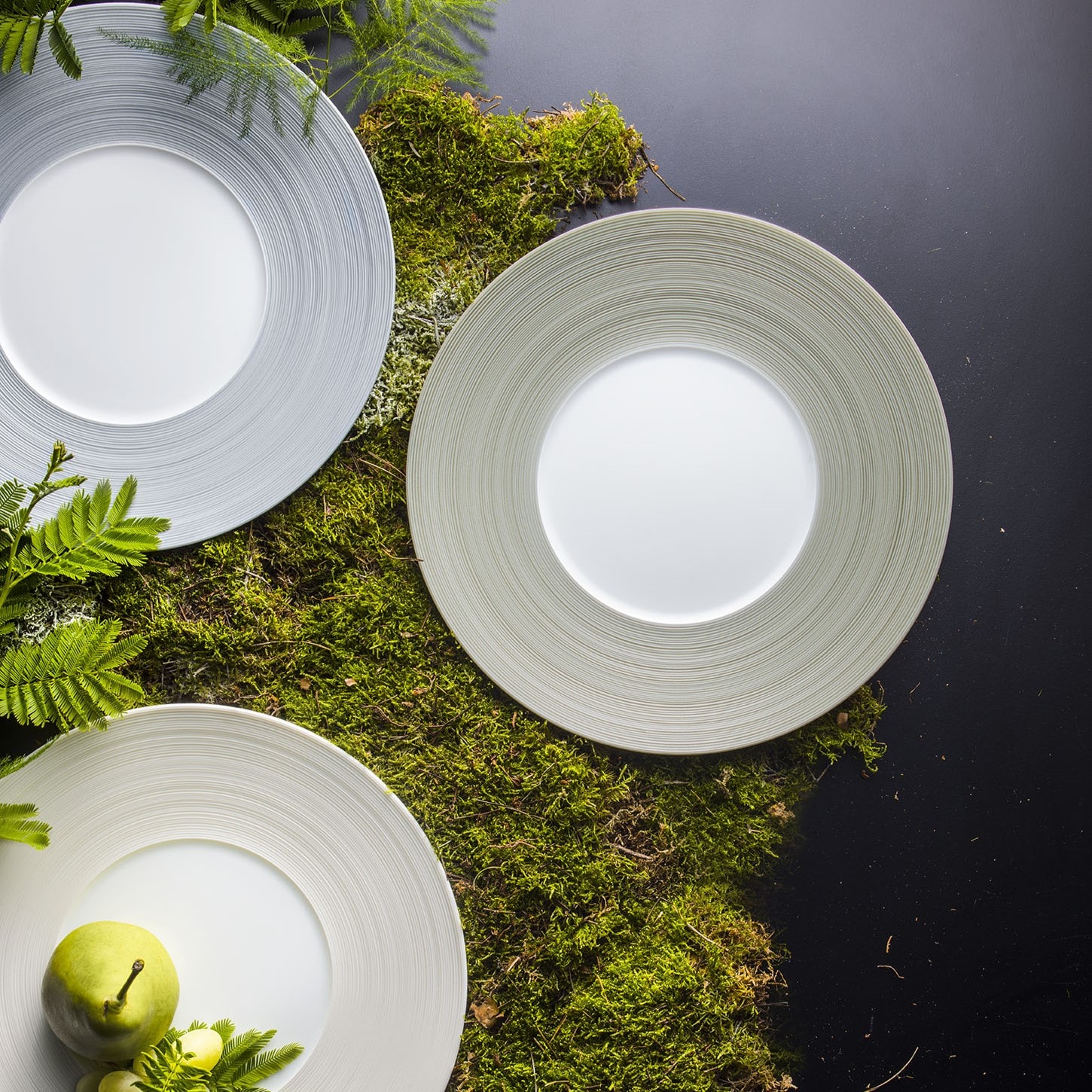 J.L Coquet, Hémisphère Grey, Pasta plate, medium