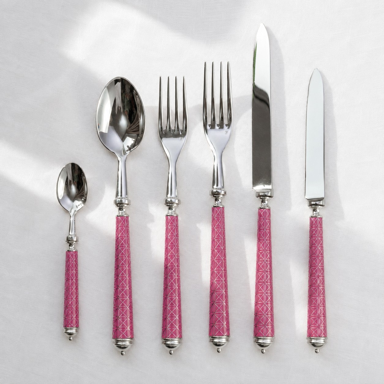 Alain Saint-Joanis, Croisette Pink, silver plated, Fruit fork