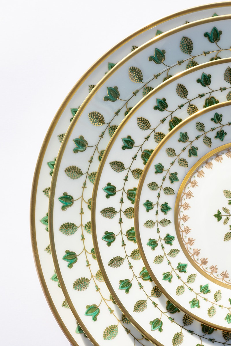 Robert Haviland & C. Parlon, Matignon Green, Round flat tarte dish