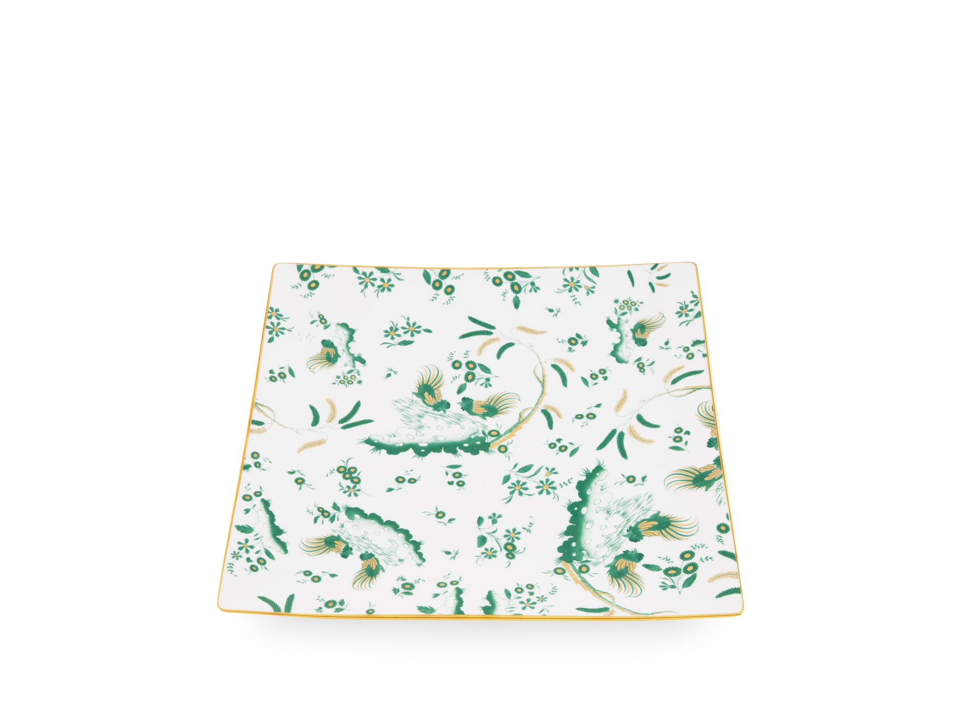 Ginori 1735, Oro Di Doccia, Square plate