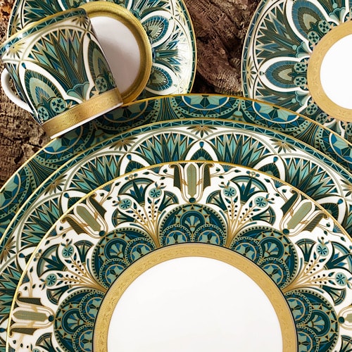 Haviland, Rêves du Nil Gold, Coffee cups and saucers, set of 2