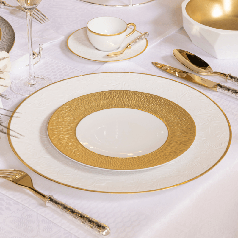 Raynaud, Minéral gold, Grand dining set for 8 persons