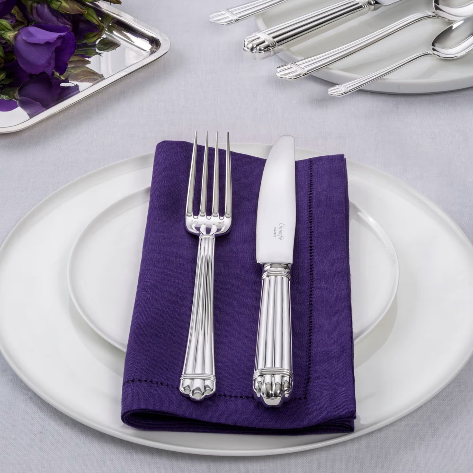 Christofle, Aria cutlery, sterling silver, Dessert knife