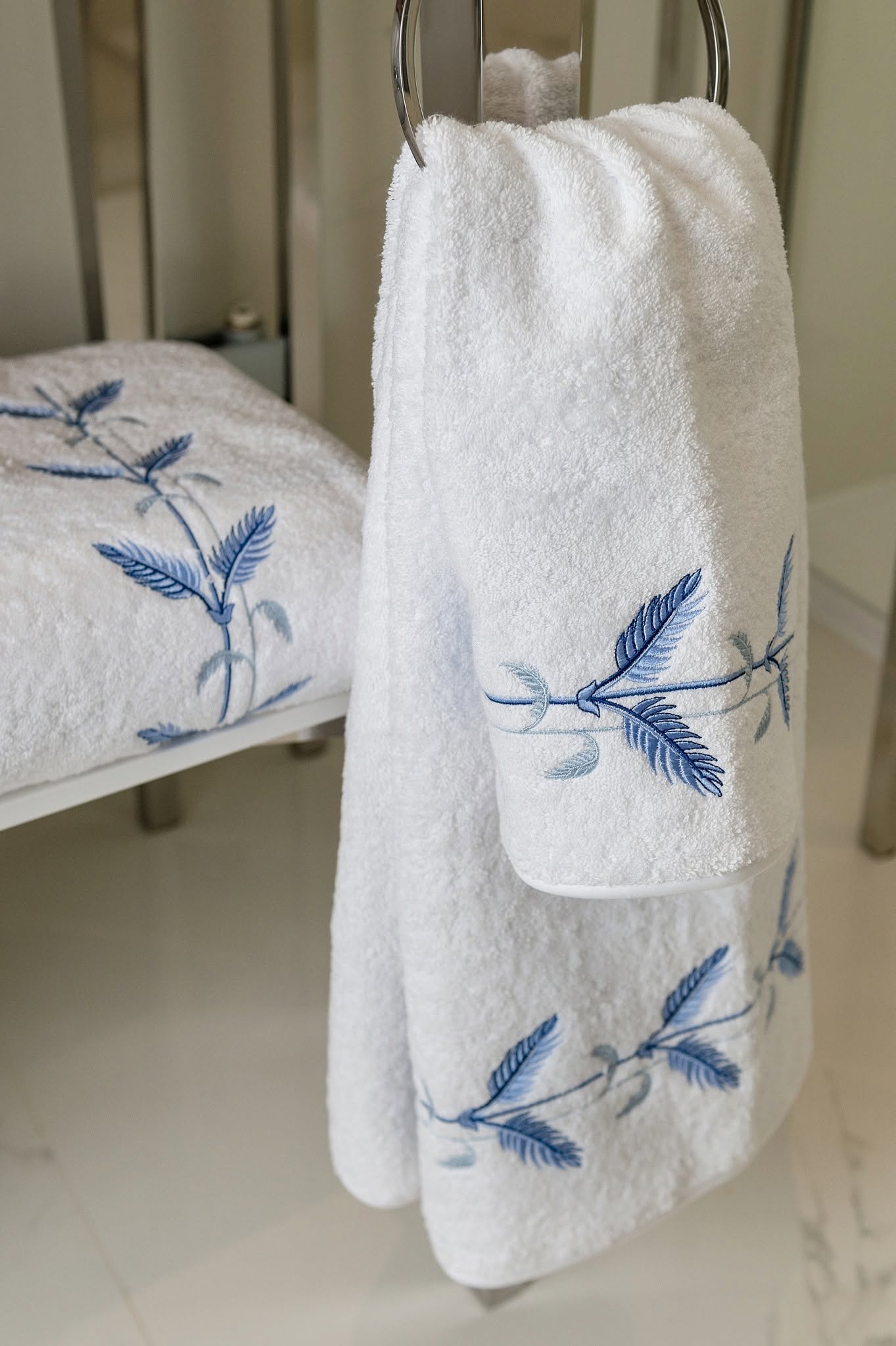 Jesurum, Plumes towels, Blue, Hand Towel