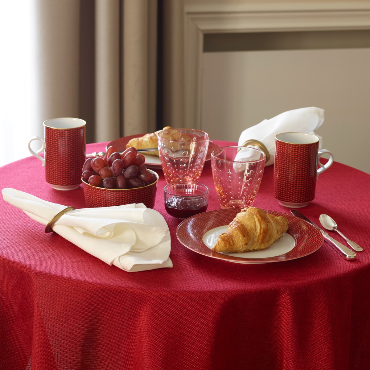 Fürstenberg, Carlo tessuto, Breakfast plate, red