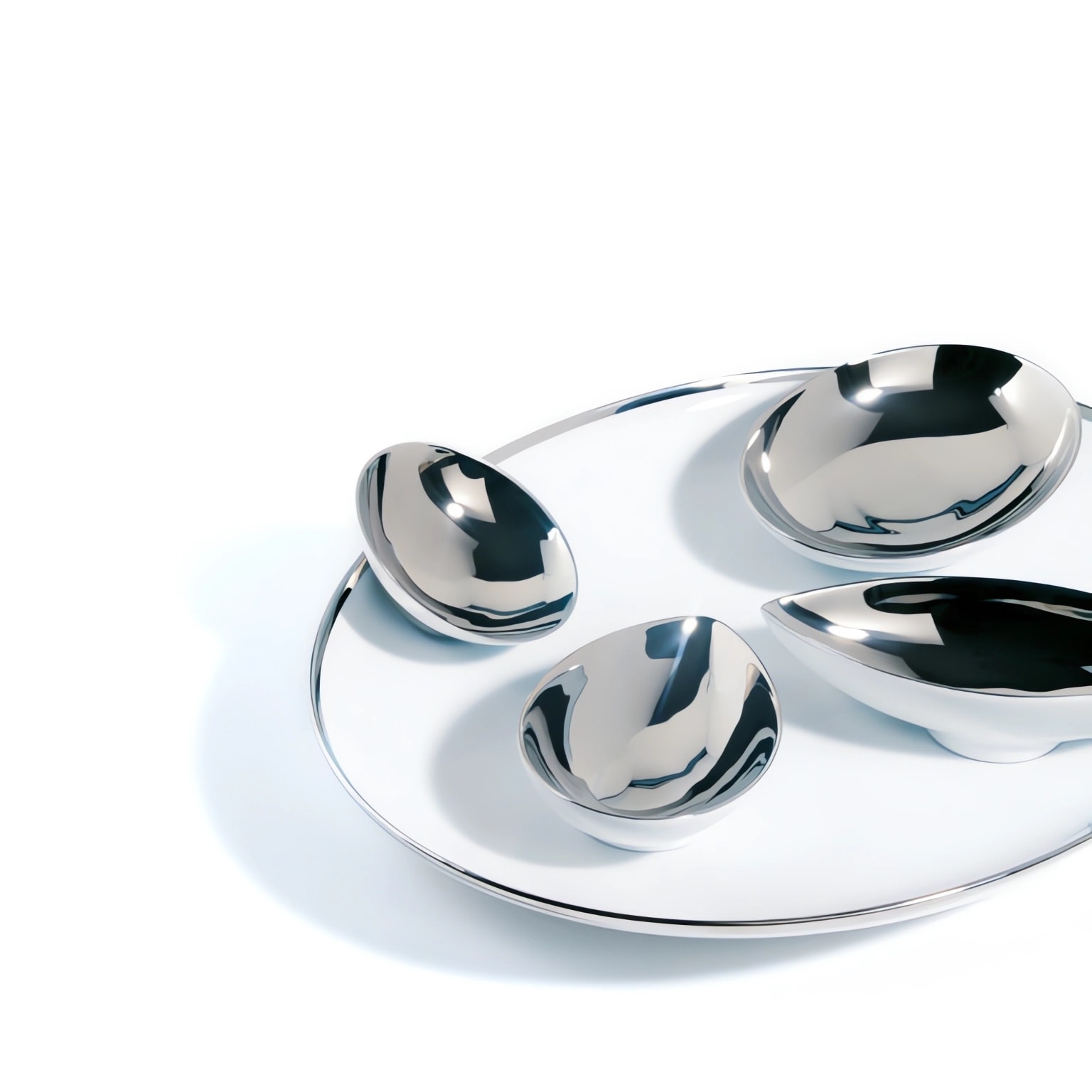 Sieger by Fürstenberg, Treasure Platinum, Oval platter small
