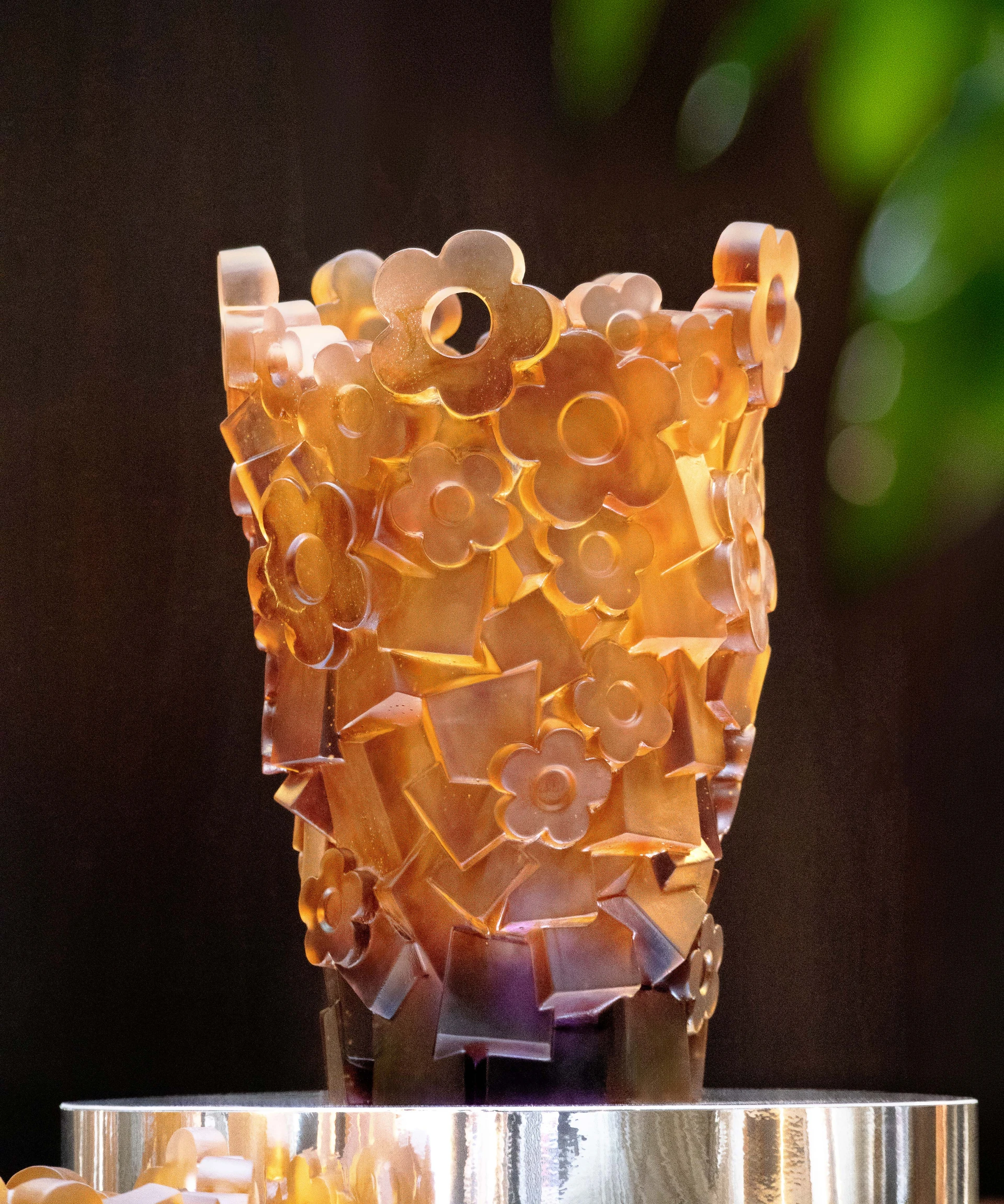 Daum, Blooming Rock, Vase, large