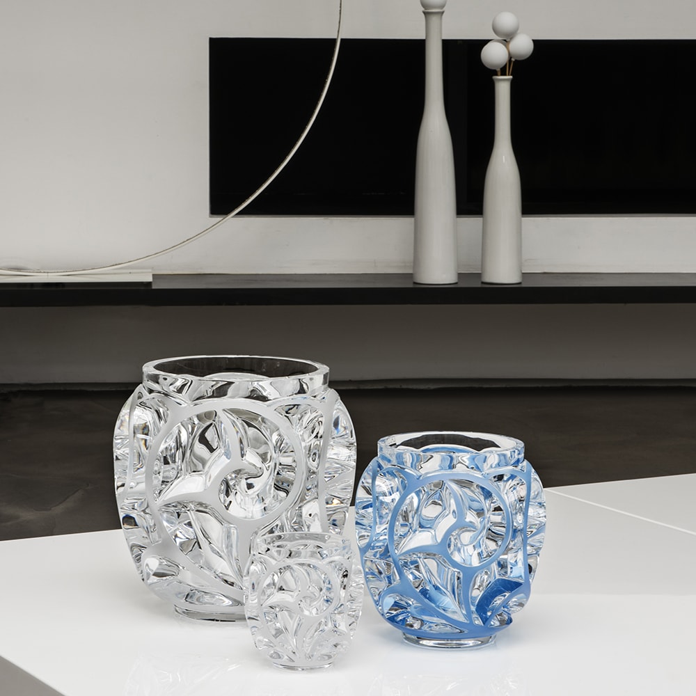 Lalique, Tourbillons vases, Small vase, clear