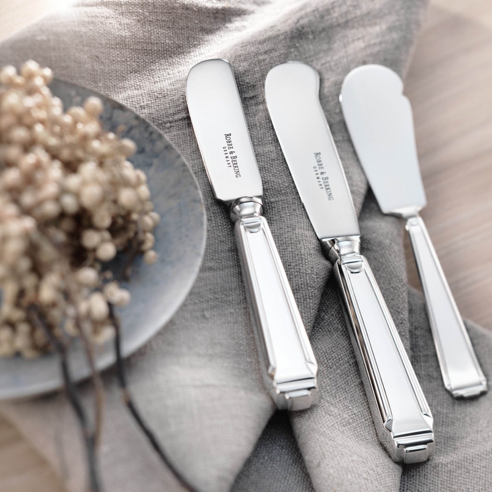 Robbe & Berking, Art Deco cutlery, sterling silver, Butter knife