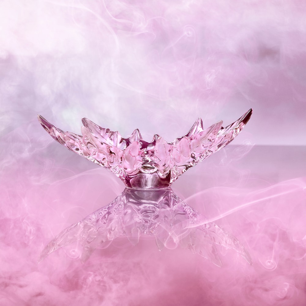 Lalique, Champs-Elysées bowls, Bowl, pink luster