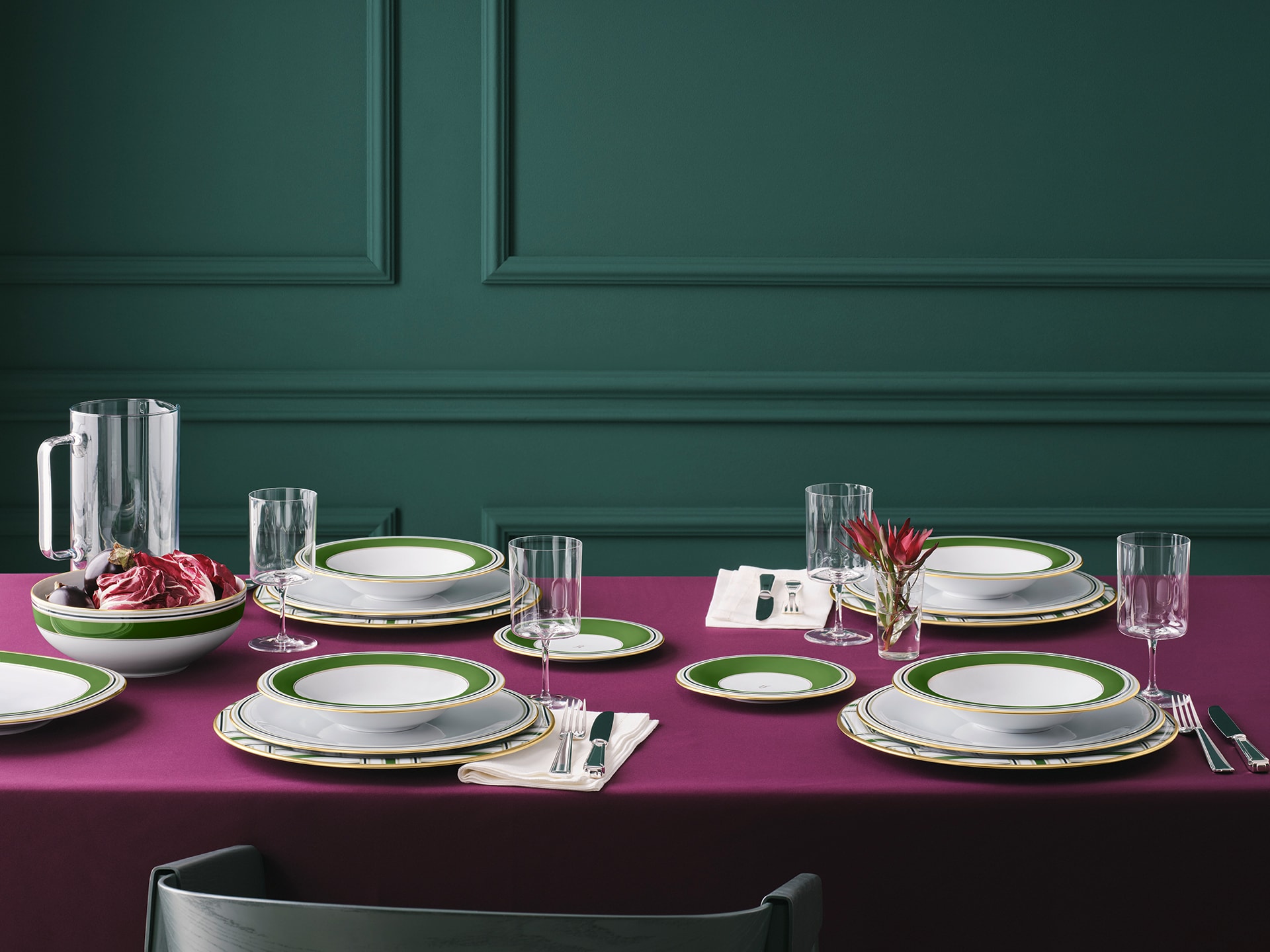 Fürstenberg, Fluen heritage green, Salad bowl, large