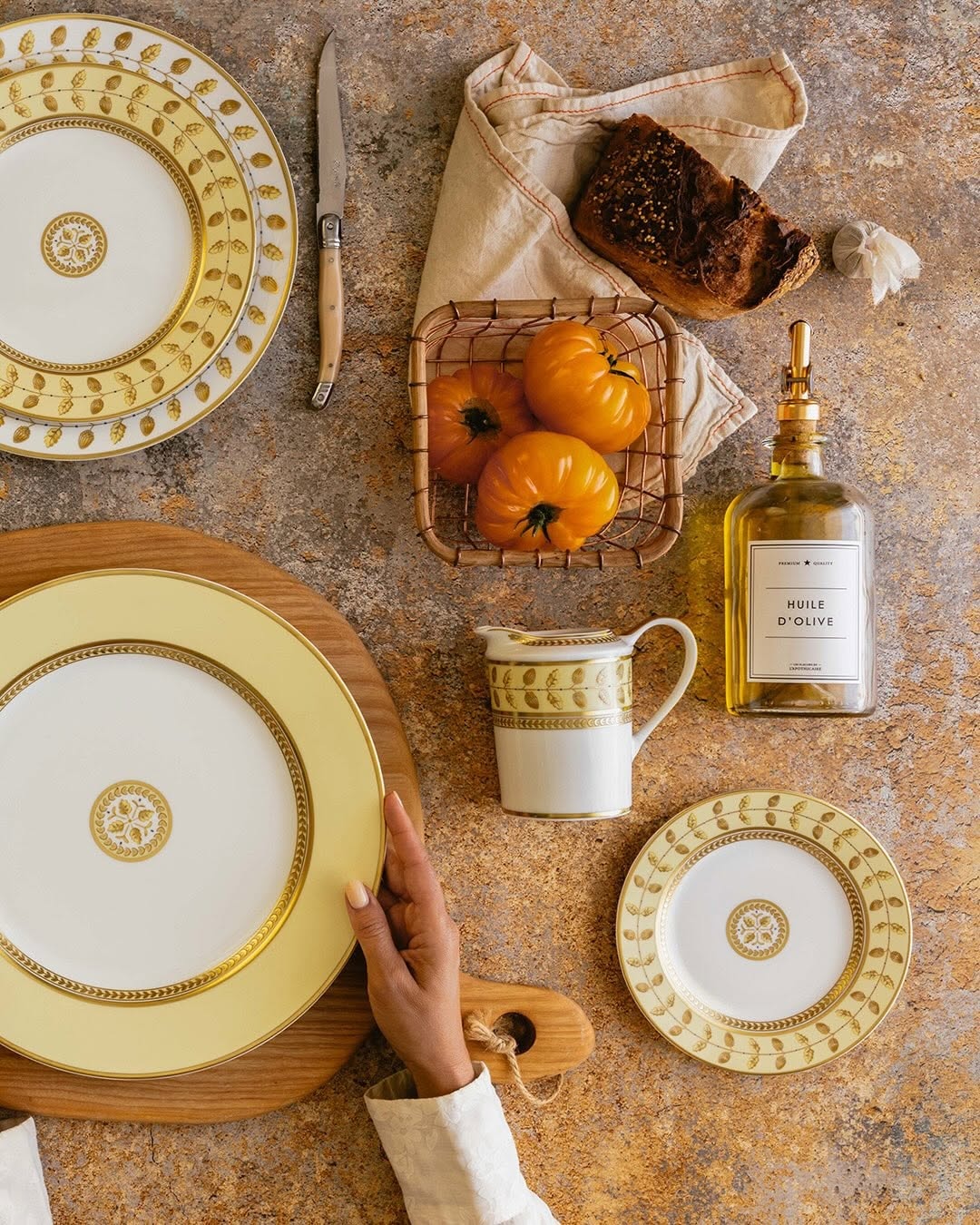 Bernardaud, Constance Jaune, Dessert plate