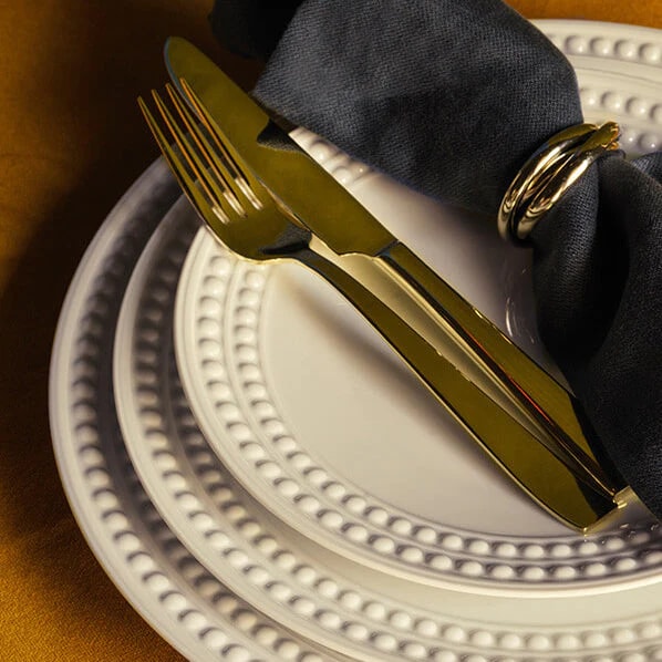 L'Objet, Napkin Jewels, Three-ring Napkin rings, set of 4