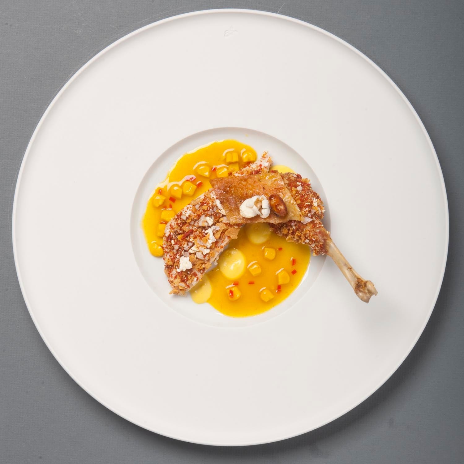 Fürstenberg, Blanc white, Dinner plate with deep center part