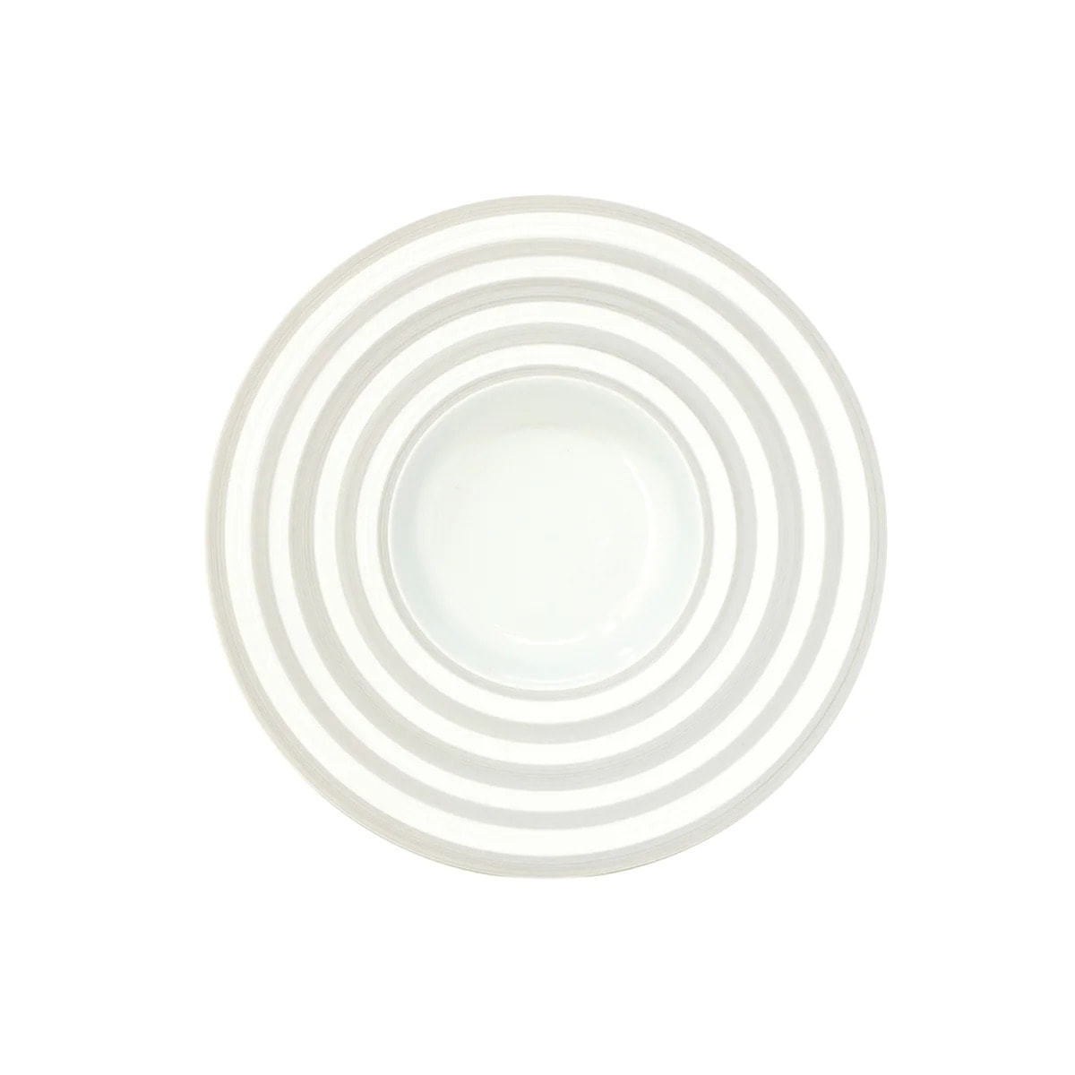 J.L Coquet, Hémisphère Grey, Rim soup plate, medium