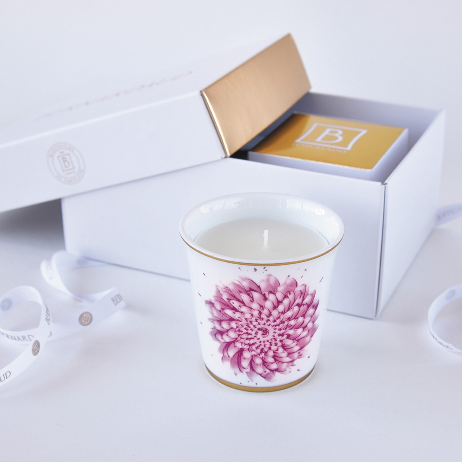 Bernardaud, In bloom, Tumbler with fragrance home candle